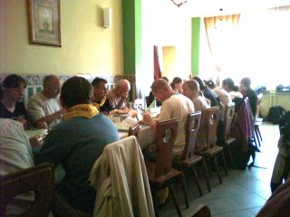 Obiad w restauracji w Zblewie – lewa strona sali